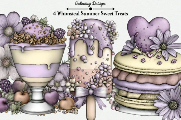 Download Whimsical Summer Sweet Treats Clipart - Sweet Collection