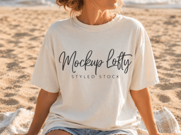 Download Comfort Colors 1717 Ivory T-shirt Mockup - Mock Collection
