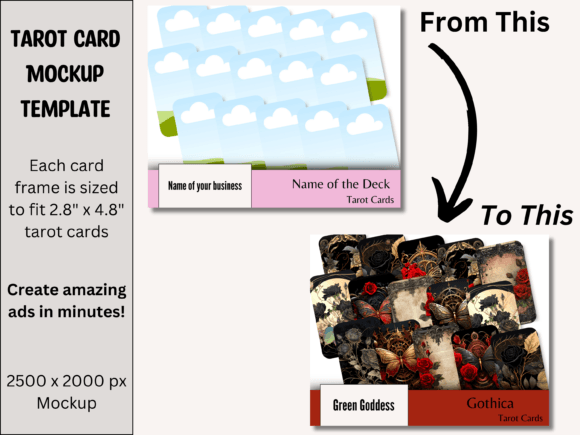 Download Tarot Card Product Mockup Photo- Canva - Mock Collection