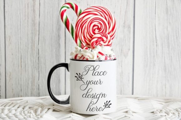 Download 11oz Black Accent Xmas Mug Cup Mock Up - Mock Collection
