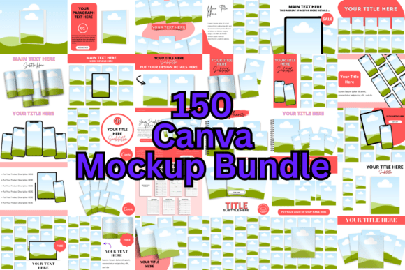 Download 150 Canva Mockup Bundle Template - Mock Collection