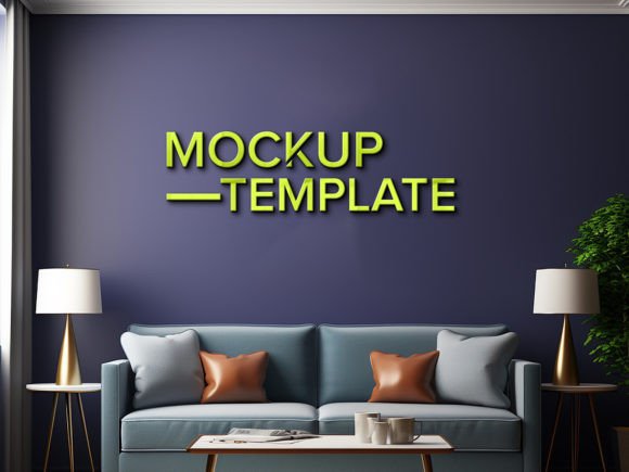 Download Wall Logo Mockup in Minimalist Room - Mock Collection