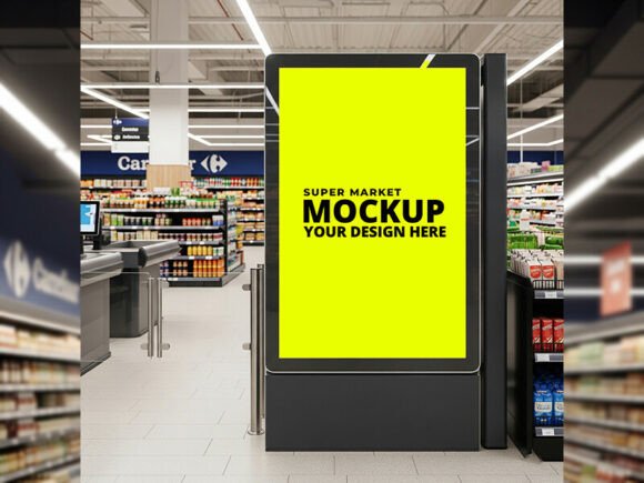 Download Clean Grocery Store Interior Mockup - Mock Collection
