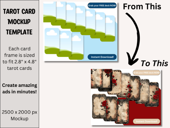 Download Tarot Card Product Mockup Photo- Canva - Mock Collection