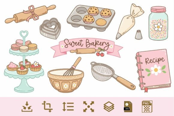 Download Sweet Bakery Clipart PNG &amp; SVG Bundle - Sweet Collection
