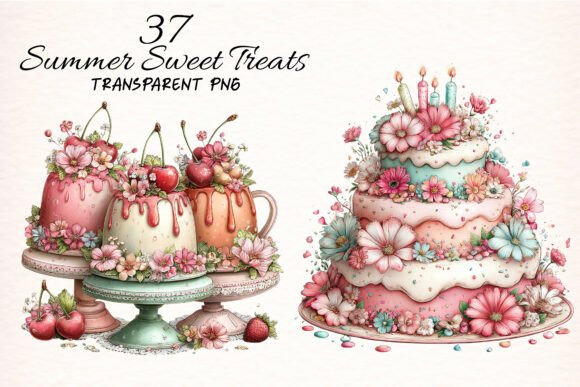 Download Whimsical Summer Sweet Treats Clipart - Sweet Collection