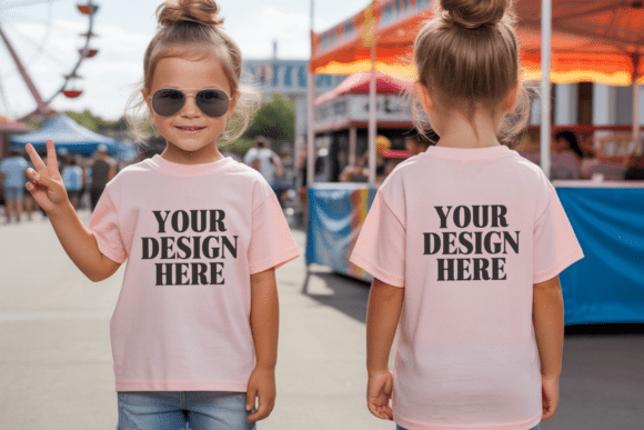 Download Gildan 18000B Front and Back Kids Mockup - Mock Collection