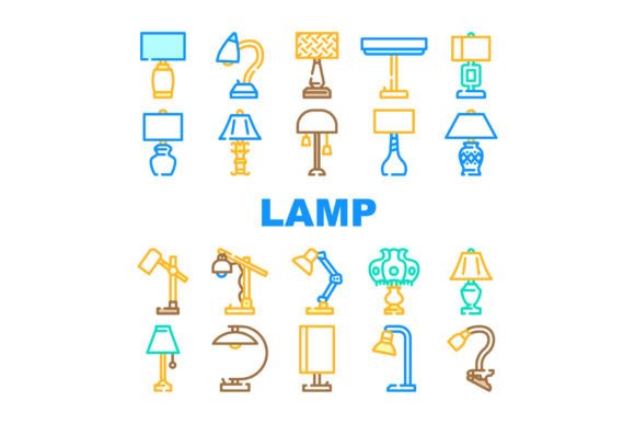 Download Lamp Table Light Home Desk Icons Set - Premium Bundle