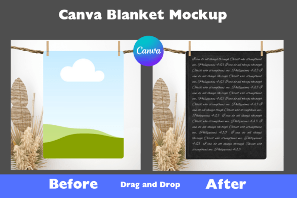Download Canva Blanket Product Mockup Frame Easy - Mock Collection