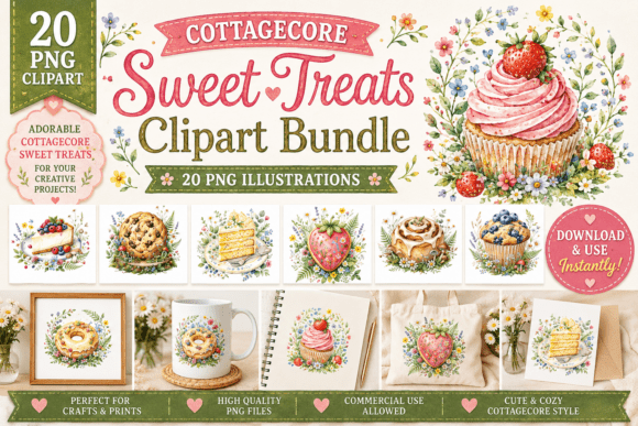 Download Cottagecore Sweet Treats Clipart - Sweet Collection