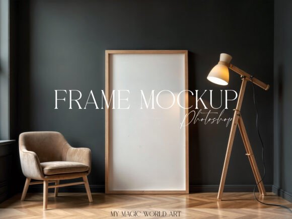 Download Interior Mockup Large Frame at the Wall - Mock Collection