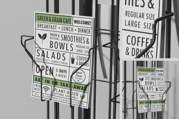 Download Rotating Wire Display with Flyer Mockup - Mock Collection