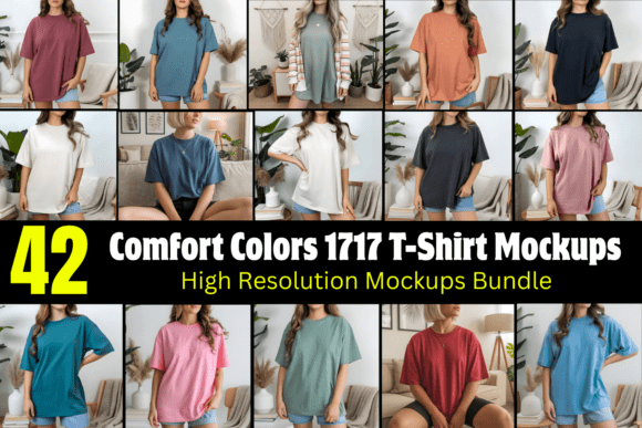 Download Comfort Colors 1717 T-Shirt Mockups - Mock Collection