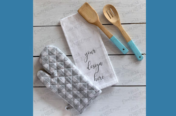 Download Farmhouse Tea Towel Kitchen Mock-Up - Mock Collection