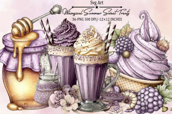 Download Whimsical Summer Sweet Treats Clipart - Sweet Collection