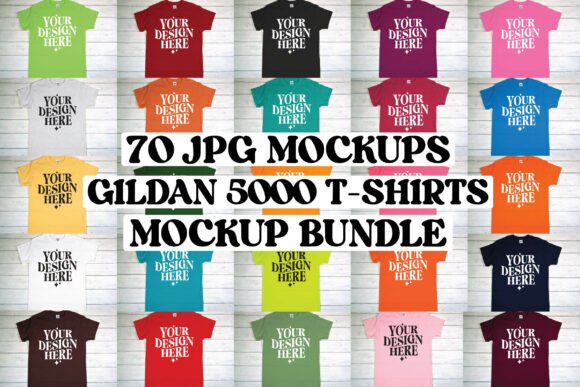 Download Gildan 5000 Tshirt Mockup Bundle - Mock Collection