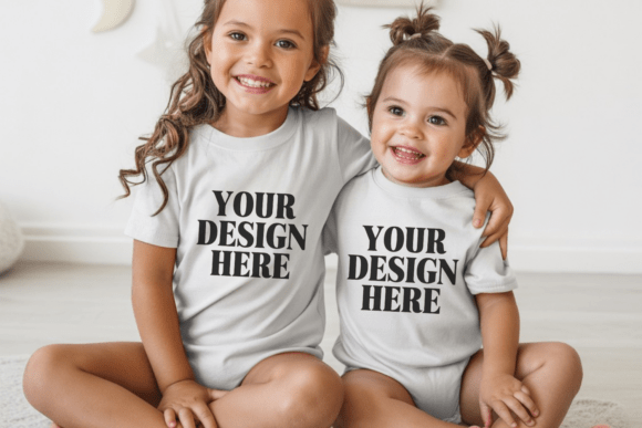 Download Bella Canvas 3001Y Sibling Kids Mockup - Mock Collection