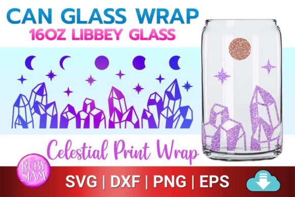Download Celestial Print Wrap, Beer Can Glass Svg - Celestial Collection