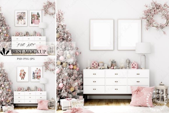 Download Christmas Frame Mockup, Interior Mockup - Mock Collection