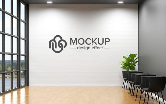 Download Corporate Wall Logo Mockup Indoor - Mock Collection