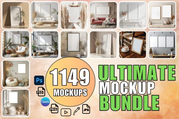 Download Frame Mockup Bundle Canvas Mockup Bundle - Mock Collection