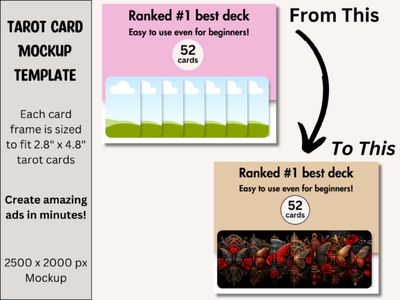 Download Tarot Card Product Mockup-Canva Template - Mock Collection