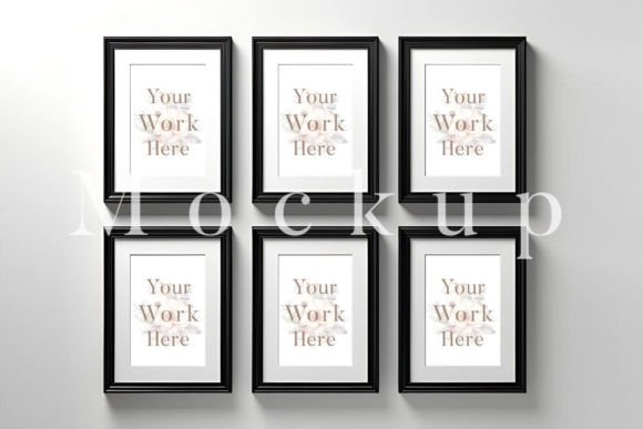 Download 6 Black Frames Mockup, Art Print Mockup - Mock Collection