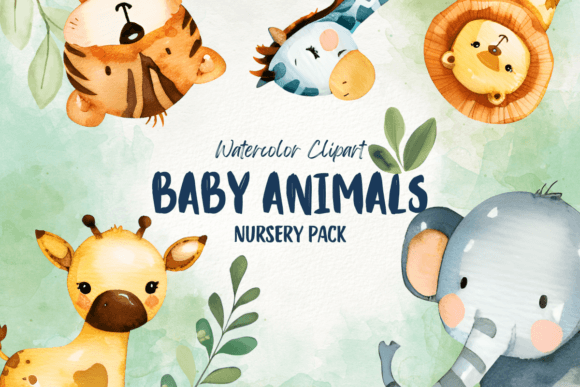 Download Baby Animals Watercolor Nursery Clipart - Nursery clipart Collection