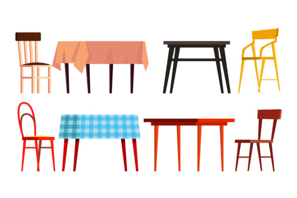 Download Home Table Chair Icon Set Vector. Wooden - Home table Collection