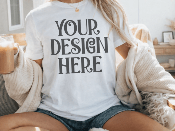 Download White Bella Canvas 3001 Tshirt Mockup 6 - Mock Collection