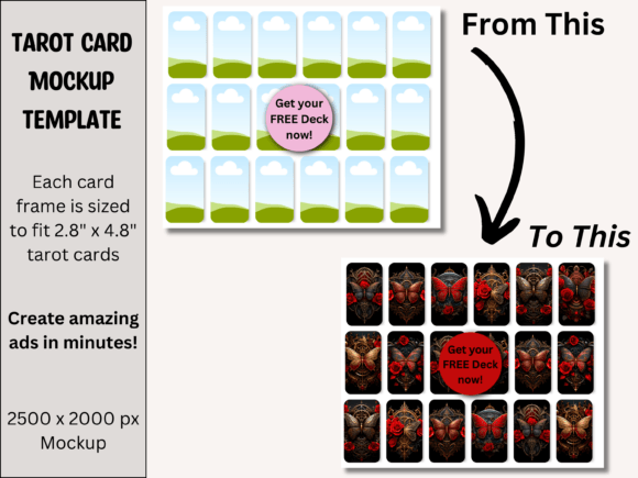 Download Tarot Card Product Mockup Photo- Canva - Mock Collection