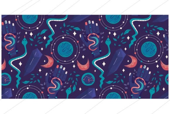 Download Celestial Magic Seamless Pattern - Celestial Collection