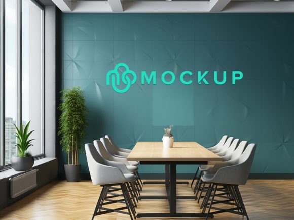 Download Wall Logo Mockup in the Office Business - Mock Collection