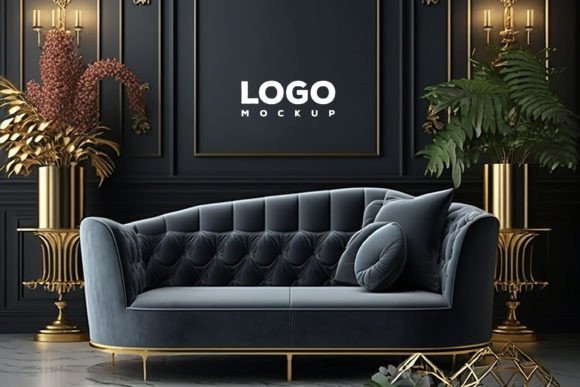 Download Luxury Interior Logo Mockup - Mock Collection