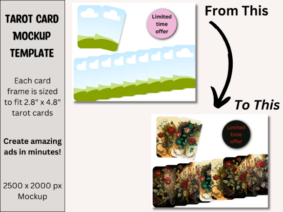 Download Tarot Card Product Mockup Photo- Canva - Mock Collection