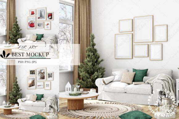 Download Christmas Frame Mockup, Interior Mockup - Mock Collection