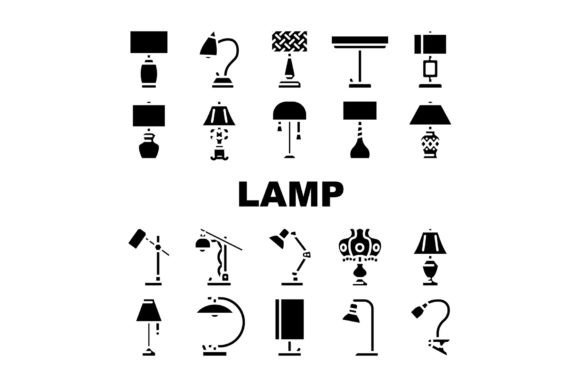 Download Lamp Table Light Home Desk Icons Set - Premium Resources