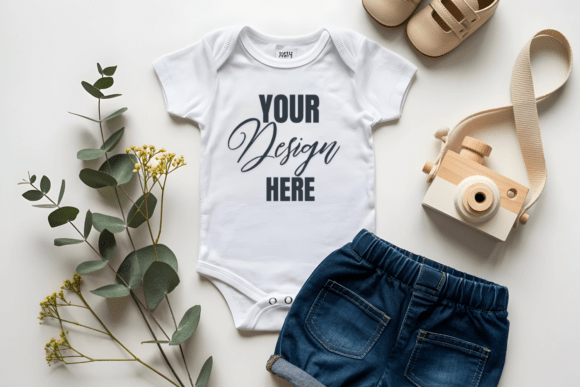 Download Baby Bodysuits Kids Mockup - Mock Collection