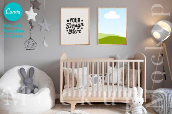 Download Nursery Interior Frame Mockup Wall Art - Mock Collection