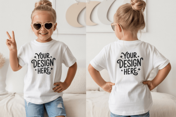 Download Bella Canvas 3001Y Front &amp; Back Mockup 1 - Mock Collection