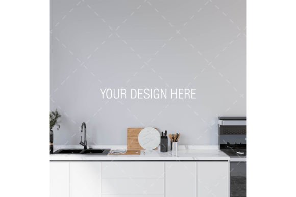 Download Kitchen Mockup, Kitchen Blank Wall - Mock Collection
