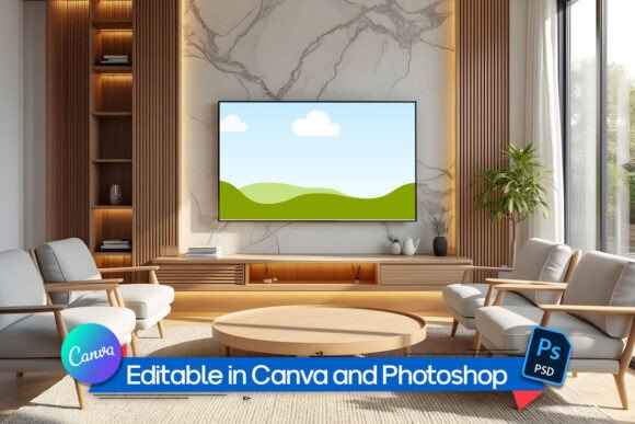 Download Interior Mockup for TV Wall Frame - Mock Collection