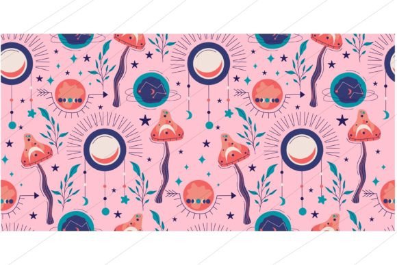 Download Celestial Magic Seamless Pattern - Celestial Collection