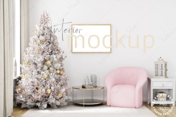 Download Christmas Frame Mockup, Interior Mockup - Mock Collection