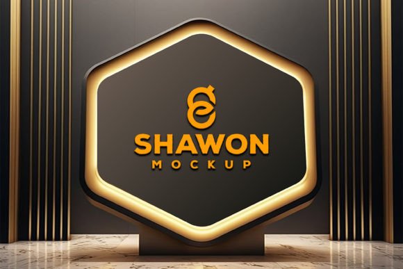 Download Polygon Sign Board Mockup - Mock Collection
