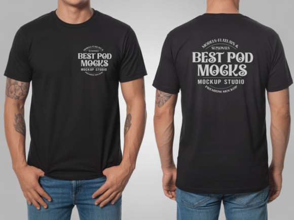 Download Gildan 5000 Front &amp; Back T-Shirt Mockup - Mock Collection