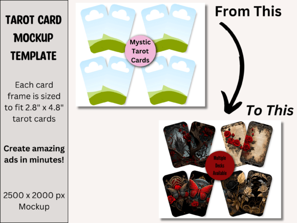 Download Tarot Card Product Mockup Photo- Canva - Mock Collection