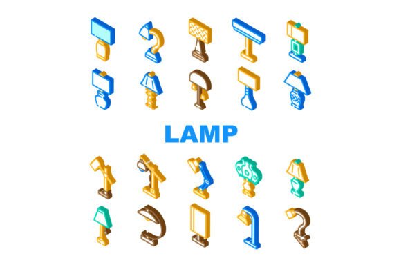 Download Lamp Table Light Home Desk Icons Set - Premium Resources