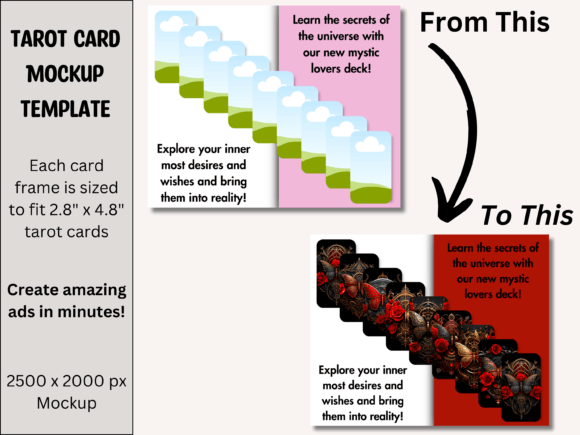 Download Tarot Card Product Mockup Photo- Canva - Mock Collection