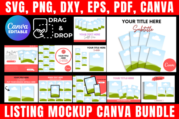 Download Listing Mockup Canva Bundle Template - Mock Collection